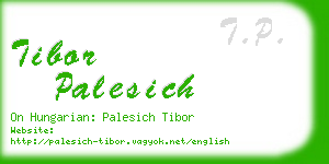 tibor palesich business card